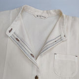 Cotton House Aya コットン ワイド ブラウス シャツ アイボリー レディース コットンハウスアヤ【中古】6-0822M∞