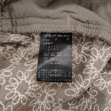 qiri 花刺し子 embroidery wide pants 刺繍 ワイドイージー コーデュロイ パンツ グレージュ ホワイト レディース キリ【中古】6-1009T♪
