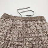 qiri 花刺し子 embroidery wide pants 刺繍 ワイドイージー コーデュロイ パンツ グレージュ ホワイト レディース キリ【中古】6-1009T♪