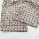 qiri 花刺し子 embroidery wide pants 刺繍 ワイドイージー コーデュロイ パンツ グレージュ ホワイト レディース キリ【中古】6-1009T♪