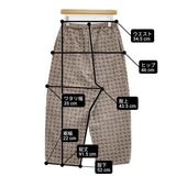 qiri 花刺し子 embroidery wide pants 刺繍 ワイドイージー コーデュロイ パンツ グレージュ ホワイト レディース キリ【中古】6-1009T♪