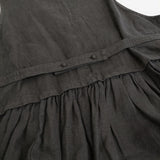 nest Robe ヘビーリネン×メッシュリネンジレワンピース 01243-1067 定価44000円 ドレス 24AW ブラック レディース ネストローブ【中古】6-0616S♪