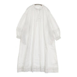 nest Robe 【UpcycleLino】近江晒しレースワンピース 01251-1054 スキッパードレス ワンピース 25SS ホワイト レディース ネストローブ【中古】6-0616M♪