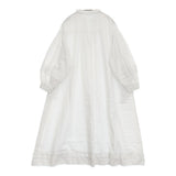 nest Robe 【UpcycleLino】近江晒しレースワンピース 01251-1054 スキッパードレス ワンピース 25SS ホワイト レディース ネストローブ【中古】6-0616M♪