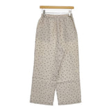 URBAN RESEARCH DOORS リネンドットイージーパンツ 定価10450円 ワイドパンツ パンツ 24SS ベージュ クロ レディース アーバンリサーチドアーズ【中古】6-0909M△