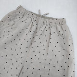 URBAN RESEARCH DOORS リネンドットイージーパンツ 定価10450円 ワイドパンツ パンツ 24SS ベージュ クロ レディース アーバンリサーチドアーズ【中古】6-0909M△