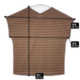 ITEMS URBAN RESEARCH カットミラノフレンチプルオーバー ボーダー Vネック サイズF 半袖Ｔシャツ カットソー 25SS ブラウン ホワイト レディース アイテムズアーバンリサーチ【中古】6-0627S△