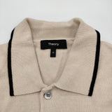 theory GORIS PL TI VISP ニットポロシャツ レーヨン混 サイズXS ニット ライトベージュ ユニセックス セオリー【中古】6-0707S♪