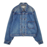 HYKE DENIM JACKET TYPE1 サイズ1 加工 Gジャン デニムジャケット ブルー レディース ハイク【中古】6-0727M∞