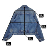 HYKE DENIM JACKET TYPE1 サイズ1 加工 Gジャン デニムジャケット ブルー レディース ハイク【中古】6-0727M∞