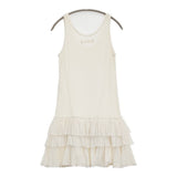 suzuki takayuki frill tank top dress フリルタンクトップドレス ノースリーブチュニック サイズ1 定価50400円 ワンピース アイボリー レディース スズキタカユキ【中古】6-0707S♪