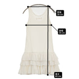 suzuki takayuki frill tank top dress フリルタンクトップドレス ノースリーブチュニック サイズ1 定価50400円 ワンピース アイボリー レディース スズキタカユキ【中古】6-0707S♪
