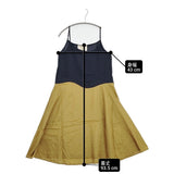 FIG femme DEPT デプトカンパニー eri キャミソールワンピース バイカラー リヨセル ワンピース オウド色 ネイビー レディース フィグフェム【中古】6-0909S△