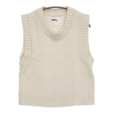 MHL. COARSE COTTON LINEN 595-4161500 定価22000円 サイズ2 リネンコットンニット ベスト 24SS ホワイト レディース エムエイチエル【中古】6-0616M♪