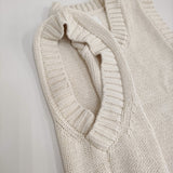 MHL. COARSE COTTON LINEN 595-4161500 定価22000円 サイズ2 リネンコットンニット ベスト 24SS ホワイト レディース エムエイチエル【中古】6-0616M♪