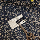 Pal'las Palace 総柄 コットン ブラウス シャツ ネイビー レディース パラスパレス【中古】6-0822M∞