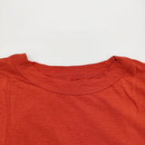45R/45rpm テントフレア コットン サイズ2 日本製 半袖Ｔシャツ カットソー レッド レディース フォーティーファイブアールピーエム【中古】6-0707S♪