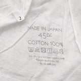 45R/45rpm テントフレア コットン サイズ2 日本製 半袖Ｔシャツ カットソー ホワイト レディース フォーティーファイブアールピーエム【中古】6-0707S♪