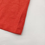 45R/45rpm コットン タンクトップ 日本製 サイズ3 Vネック キャミソール レッド レディース フォーティーファイブアールピーエム【中古】6-0707S♪