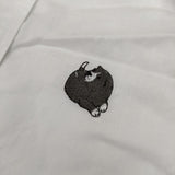 KYO-TO-TO 犬 刺繍 コットン100％ 長袖シャツ ホワイト レディース 京東都【中古】6-0919M∞