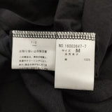 Lois CRAYON バックボタン フレアカットソー フレンチスリーブ コットン サイズM 半袖Ｔシャツ カットソー ブラック レディース ロイスクレヨン【中古】6-0707S♪