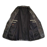 PAUL SMITH COLLECTION ラムレザー 羊革 2B ステッチ ジャケット ブラック メンズ ポールスミスコレクション【中古】6-0906M∞