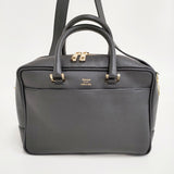 Manuel MILANO イタリア製 レザーバッグ 2WAY ボストン 定価33000円 ショルダーバッグ ブラック レディース マニュエルミラノ【中古】6-0626G♪