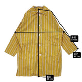 Yarmo ストライプ シャツコート サイズ40 イギリス製 YAR-23SS18ST コート 23SS マスタード ホワイト レディース ヤーモ【中古】6-0727M∞