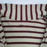 veritecoeur taco cotton VCC-510 ボーダータイ 長袖Ｔシャツ カットソー ロンＴ 26SS ベージュ ワインレッド レディース ヴェリテクール【中古】6-0727M∞