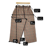 R&D.M.Co- ガンクラブチェック タフタバギーパンツ 定価52800円 イージー パンツ 26SS ベージュ ブラウン レディース オールドマンズテーラー【中古】6-0626M♪