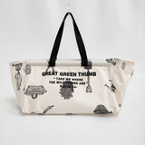 R&D.M.Co- GREAT GREEN THUMB FLOWER MARKET BAG マーケットバッグ トートバッグ 25AW キナリ ブラック レディース オールドマンズテーラー【中古】6-0626G♪