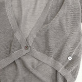 Lelill 新品 25SS ハイテクギマ ボレロ カーディガン 定価20900円 12530313 サイズ38 カーディガン グレー レディース レリル【中古】6-0906M◎