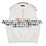 Lelill ハイテクZIPベスト 定価15400円 ハーフジップ サイズ38 クルーネック ベスト ホワイト レディース レリル【中古】6-0626S♪