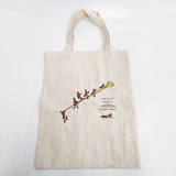 R&D.M.Co- Fox Hunting 刺繍 コットン トートバッグ キナリ レディース オールドマンズテーラー【中古】6-0611G◎