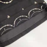 leur logette ウール 刺繍 サイズ1 日本製 ドレス ワンピース ネイビー ホワイト レディース ルール ロジェット/ルル ロジェッタ【中古】6-1017T∞