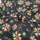 Kotori de Naissance コトリドゥネッサンス SARAHWEAR ベルト付きシャツドレス 花柄 コットン 日本製 ワンピース ブラック レディース【中古】6-0707S♪