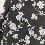 KEITA MARUYAMA 花柄 フラワー刺繍 チャイナジャケット コットン 日本製 サイズM ジャケット ネイビー パープル レディース ケイタマルヤマ【中古】6-0909M△