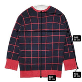 mina perhonen mina時代 lap land コットン 日本製 セーター ニット ネイビー レッド レディース ミナペルホネン【中古】6-1007M∞