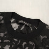 mizuiro-ind クロシェットネット刺繍ベスト シアー チュール プルオーバー ノースリーブカットソー ベスト ブラック レディース ミズイロインド【中古】6-0909M△