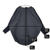 mizuiro-ind コットン チュニック丈 クルーネックコクーンプルオーバー ブラウス シャツ ブラック系 レディース ミズイロインド【中古】6-0822M∞