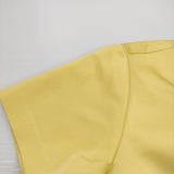 MADISONBLUE RELAXED FIT S/S SH SATIN サイズ00(XS) 定価97900円 MB231-5026 サテン 半袖シャツ 23SS イエロー レディース マディソンブルー【中古】6-0707S♪