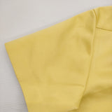 MADISONBLUE RELAXED FIT S/S SH SATIN サイズ00(XS) 定価97900円 MB231-5026 サテン 半袖シャツ 23SS イエロー レディース マディソンブルー【中古】6-0707S♪