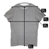 45R/45rpm ニットレースT-SHIRT サイズ2 コットン Tシャツ ニット グレー レディース フォーティーファイブアールピーエム【中古】6-0707S♪