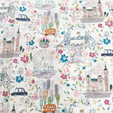 LIBERTY プライド＆ブルーム 110cm×35cm エデナム 106cm×45cm ファブリック 生地 シロ クロ レディース リバティ【中古】6-0716G◎