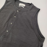 WELLDER ICONS別注 HENLEY NECK TANK TOP 定価11000円 WM23SSIS02 ヘンリーネック タンクトップ Cグレー メンズ ウェルダー【中古】6-0630S♪