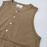 WELLDER ICONS別注 HENLEY NECK TANK TOP 定価11000円 WM23SSIS02 ヘンリーネック タンクトップ ベージュ メンズ ウェルダー【中古】6-0630S♪