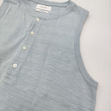 WELLDER ICONS別注 HENLEY NECK TANK TOP 定価11000円 WM23SSIS02 ヘンリーネック タンクトップ ライトブルー メンズ ウェルダー【中古】6-0630S♪