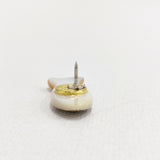 Classic Ko クラシックコー 漆工芸大下香仙工房 Fish pin フィッシュピン 魚 蒔絵 ピンバッジ ブローチ イエロー ホワイト レディース【中古】6-0626G♪