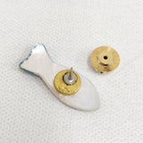Classic Ko クラシックコー 漆工芸大下香仙工房 Fish pin フィッシュピン 魚 蒔絵 ピンバッジ ブローチ ブルー ホワイト レディース【中古】6-0626G♪