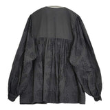 Toujours Classic Smock Shirt スモックシャツ カットワーク 定価59400円 サイズ2 ブラウス シャツ ブラック レディース トゥジュー【中古】6-0626M♪